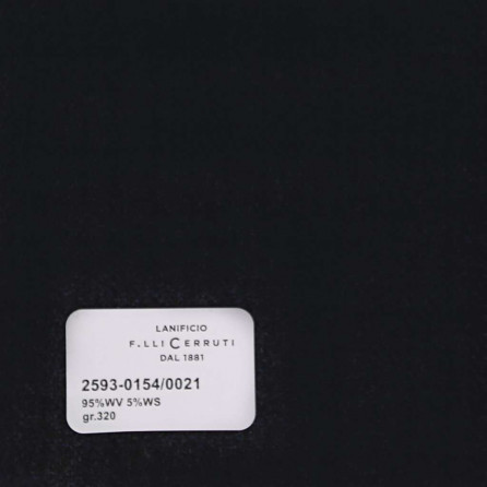 2593-0154/0021 Cerruti Lanificio - Vải Suit 100% Wool - Xanh Dương Trơn